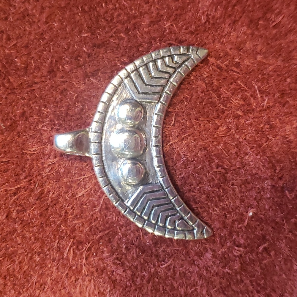 Large Lunula Pendant, 925 silver